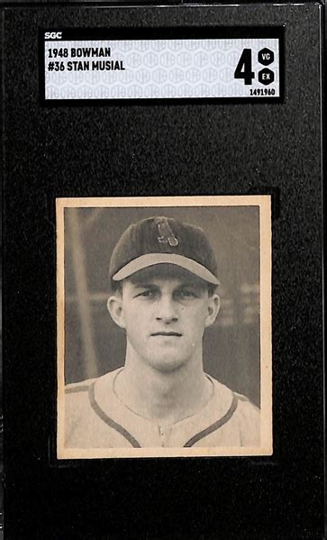 Lot Detail 1948 Bowman Stan Musial Rookie Card 36 Graded SGC 4 Nice