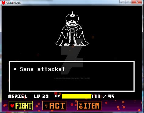 Storyshift Sans Fight (REAL) by SpringtrapBrF on DeviantArt