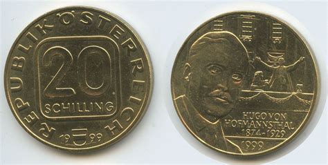 Österreich 2 Republik 1945 2001 20 Schilling 1999 G12240 Hugo Von