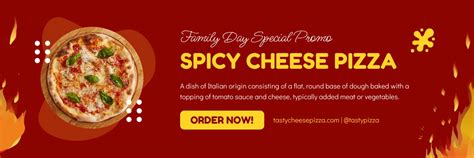 Red And Yellow Modern Playful Food Banner Venngage