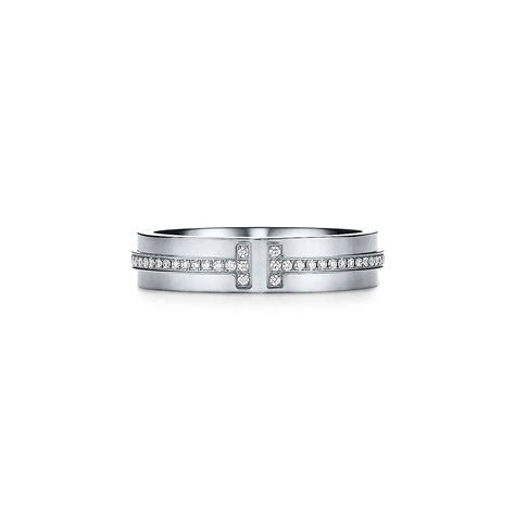 Tiffany T Narrow Diamond Ring In White Gold Tiffany And Co Us