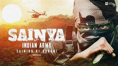 Sainya Indian Army Poster Design Free Psd File Youtube