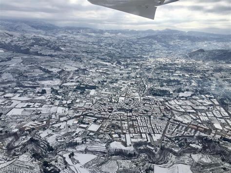 Climatolog A Ua On Twitter As Se Ve A Desde El Aire La Nevada En La