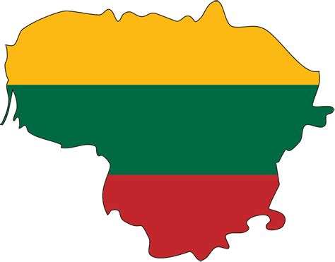 Flag Map of Lithuania - MapSof.net