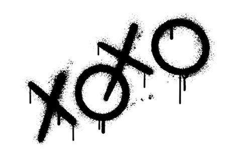 Premium Vector Xoxo Sprayed With Graffiti Style Vector Illustration