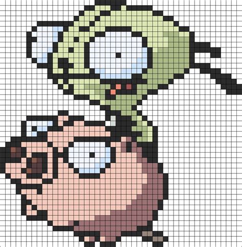 pixel art grid gir Gir pixel art - Pixel Art Grid