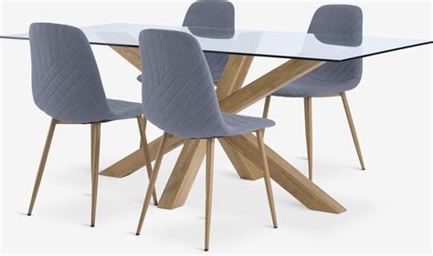 Table Agerby L Ch Ne Chaises Jonstrup Bleu Clair Jysk