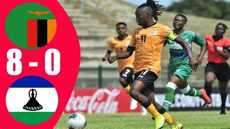 Zambia Vs Lesotho 8 0 All Goals And Highlights Cosafa Womens