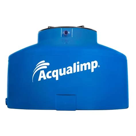 Caixa De Água 310l Polietileno Água Protegida Tampa Rosca Azul Acqualimp