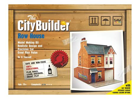 The Citybuilder Row House Cardboard Model Making Kit 143 O Scale For