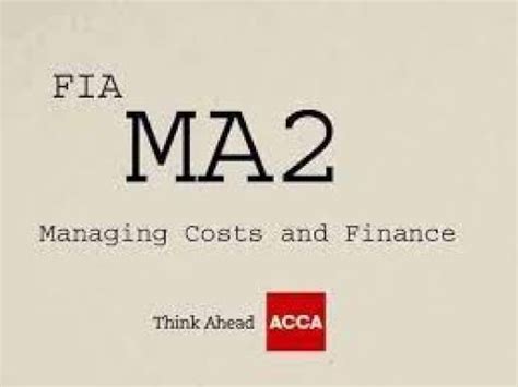 Lecture Ch Acca Ma Managing Costs And Finances Acca Fia