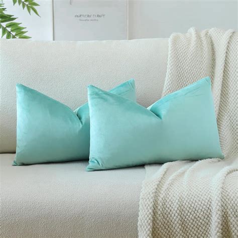 Amazon OTOSTAR Pack Of 2 Velvet Soft Solid Decorative Throw Pillow