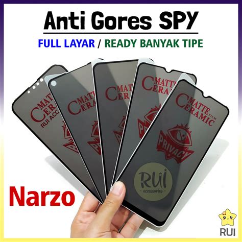 Jual Anti Gores SPY HITAM Realme Narzo 10 10A 20 20A 30A 30 Pro 50 5G