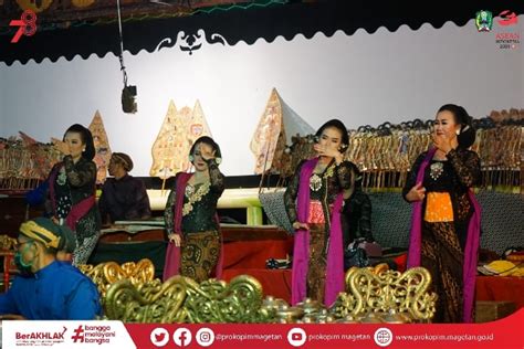 Bupati Magetan Hadiri Pagelaran Wayang Dalam Rangka Bersih Desa Dan Hut