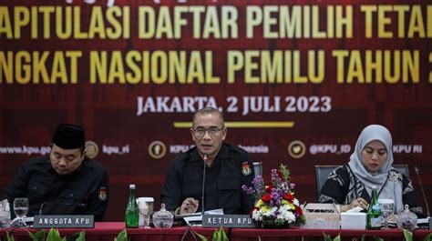 KPU Resmi Tetapkan DPT Pemilu 2024 Sebanyak 204 807 222 Pemilih EL