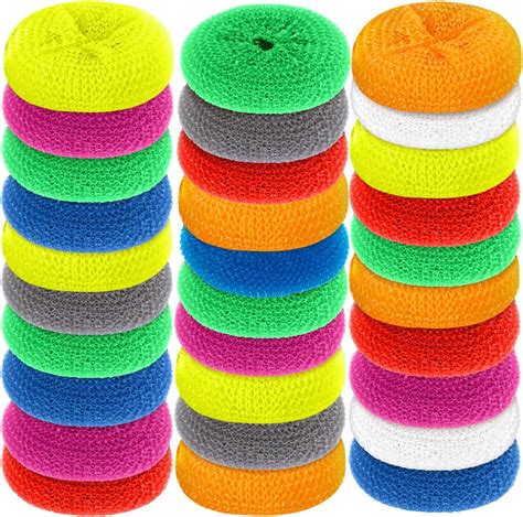 Amazon Scrubit Round Nylon Dish Scrubber Scouring Pads Packs