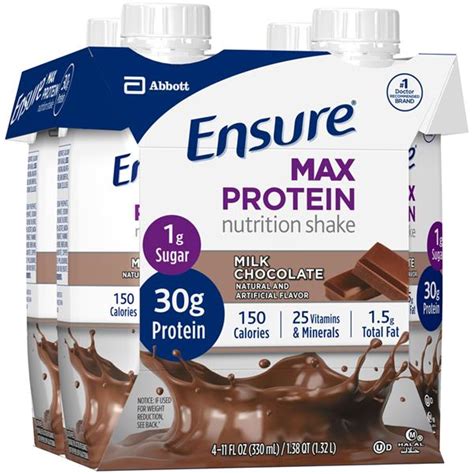 Ensure Max Protein Milk Chocolate Nutrition Shake Pk Hy Vee Aisles