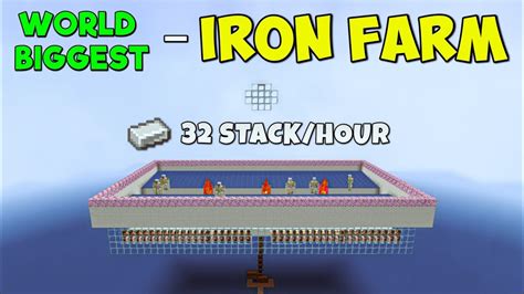 World Biggest IRON FARM In Minecraft Pocket Edition And Bedrock 1 20