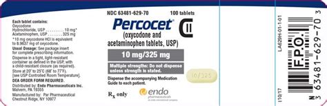 Percocet Fda Prescribing Information Side Effects And Uses