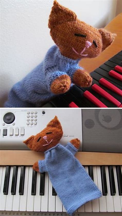 Free Knitting Pattern for Keyboard Cat Puppet | Hand puppets, Puppet patterns, Knitting patterns