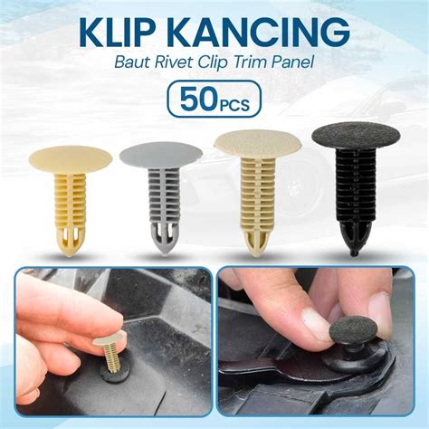 Jual Klip Kancing Pintu Bumper Mobil Baut Rivet Trim Panel Plafon