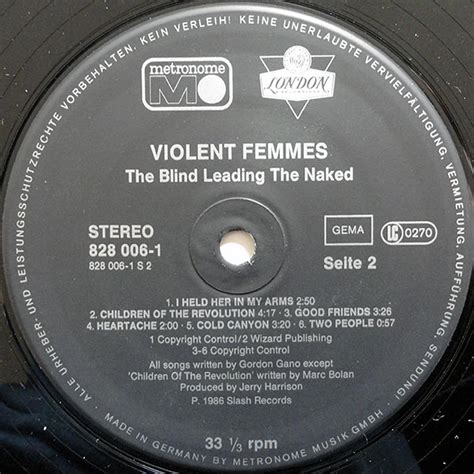 Violent Femmes The Blind Leading The Naked Vinyl Lp De