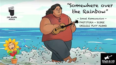 Somewhere Over The Rainbow Isarel Kamakawiwo Ole Ukelele Fácil Partitura Con Play Along