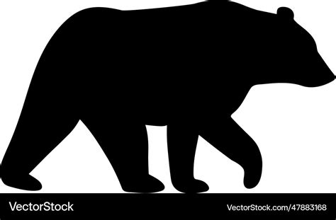 Grizzly bear silhouette image Royalty Free Vector Image