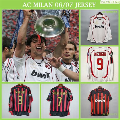 Ac Milan Camisa Retr Ucl Final Curto E Manga Comprida