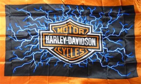 Harley-Davidson Blue Lightning Flag 3x5 FT