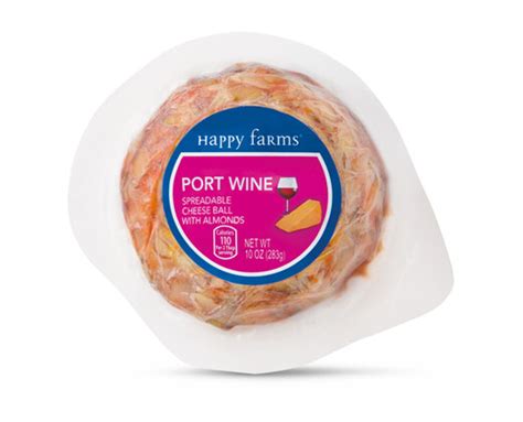 Happy Farms Sharp Cheddar Or Port Wine Deli Cheese Ball Aldi Us