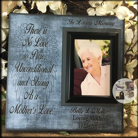 As A Mothers Love In Memory Picture Frame For Loss Of Mom