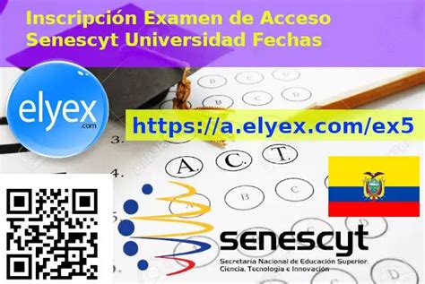 Inscripci N Senescyt Eaes Examen Acceso Educaci N Superior