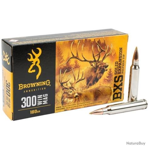 MUNITIONS BROWNING 300 WIN MAG BXS 180 GR OGIVES SANS PLOMB Balles