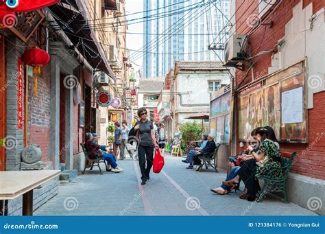 Shanghai Traditional Alley Editorial Photo Image Of Tourism 121384176