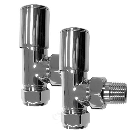 Deluxe Chrome 15mm Angled Radiator Valves