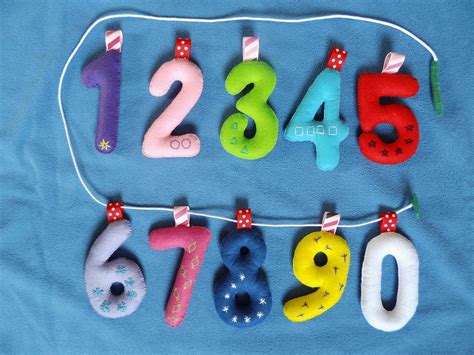 Felt Numbers From 0 To 9 With Lacing Toddler Learning With Rainbow Felt