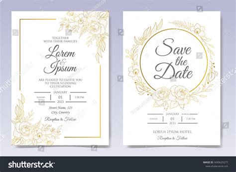 Elegant Wedding Invitation Card Template Stock Vector (Royalty Free ...