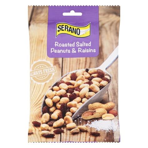 Serano Roasted Salted Peanuts And Raisins 200g Pnp