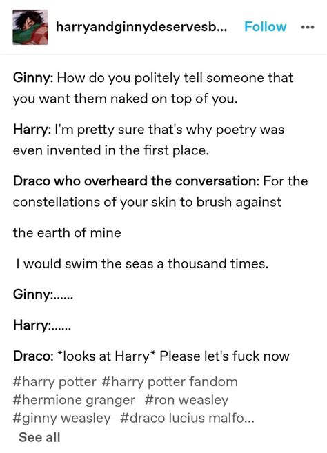 Pin By Alexandra Tidswell On Drarry Harry Potter Headcannons Gay Harry Potter Harry Potter
