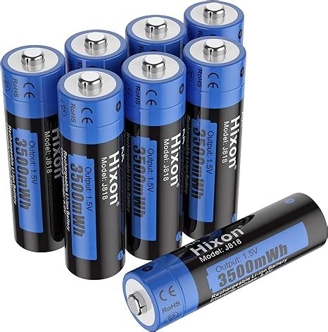 Hixon Batterie AA 1 5 V Batterie Rechargeable Au Lithium AA Sortie