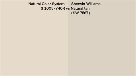 Natural Color System S 1005 Y40r Vs Sherwin Williams Natural Tan Sw