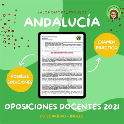 Examen Oposiciones Secundaria Ingl S Andaluc A Kumubox