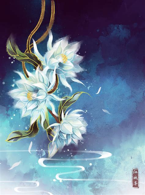 昙花_一只江城子丫__插画师作品_涂鸦王国gracg.com | Nghệ thuật nhiếp ảnh, Phong cách pop ...