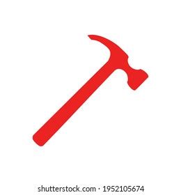 Red Hammer On White Background Stock Vector (Royalty Free) 1952105674 ...