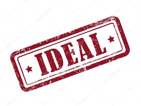 stamp ideal  red stock vector image  ckchungtw