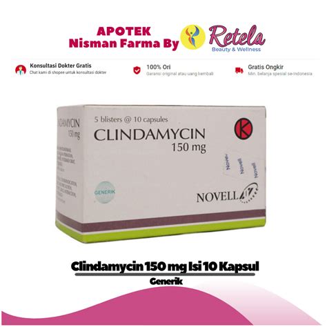 Jual CLINDAMYCIN 150MG 1 STRIP 10 CAPSUL Shopee Indonesia