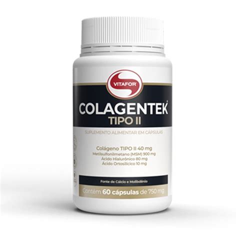 Colagentek Tipo Ii 40Mg Vitafor 60 Cápsulas Vitafor Colágeno Extrato