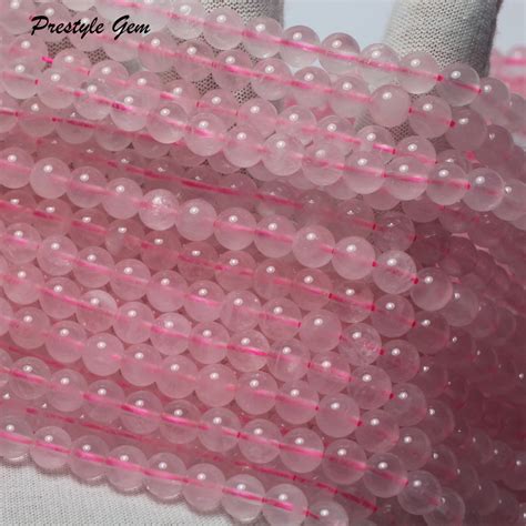 Meihan Wholesale Natural 6mm Madagascar Pink Quartz Round Gem Stone