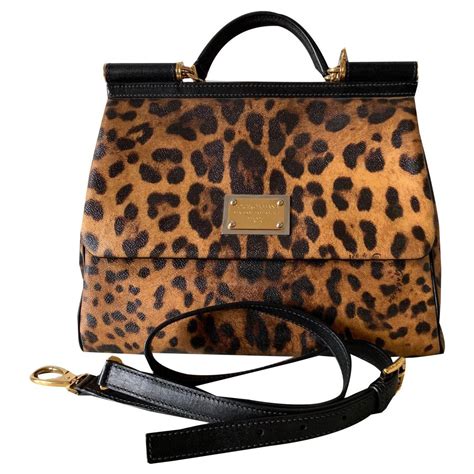 Dolce And Gabbana Sicily Leopard Leopard Print Leather Ref 144944 Joli